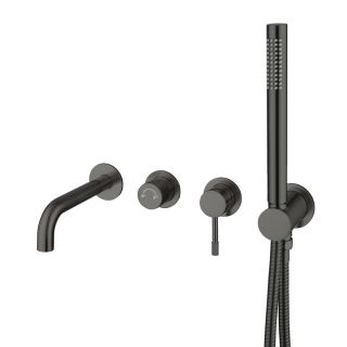 Встраиваемый смеситель для ванны Boheme Uno 464-3-GM оружейная сталь